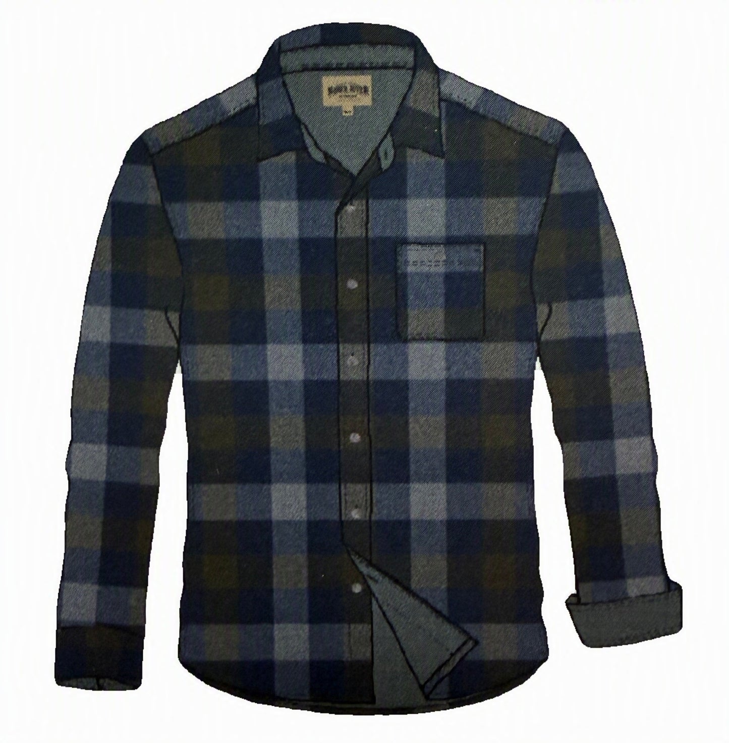North River Outfitters Heritage Plaid Yarn Dyed Jacquard Knit Button Front Shirt