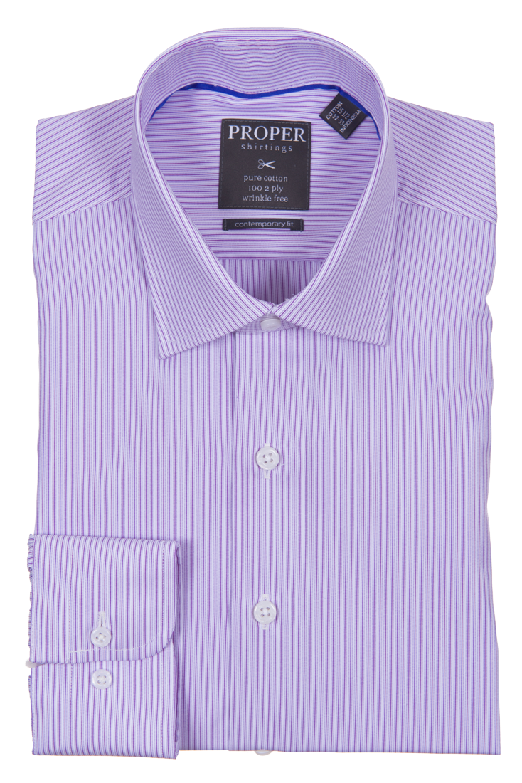 Proper Shirtings Contemporary Fit Long Sleeve Non-Iron Dress Shirt