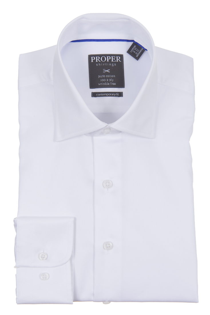 Proper Shirtings Contemporary Fit Long Sleeve Non-Iron Dress Shirt