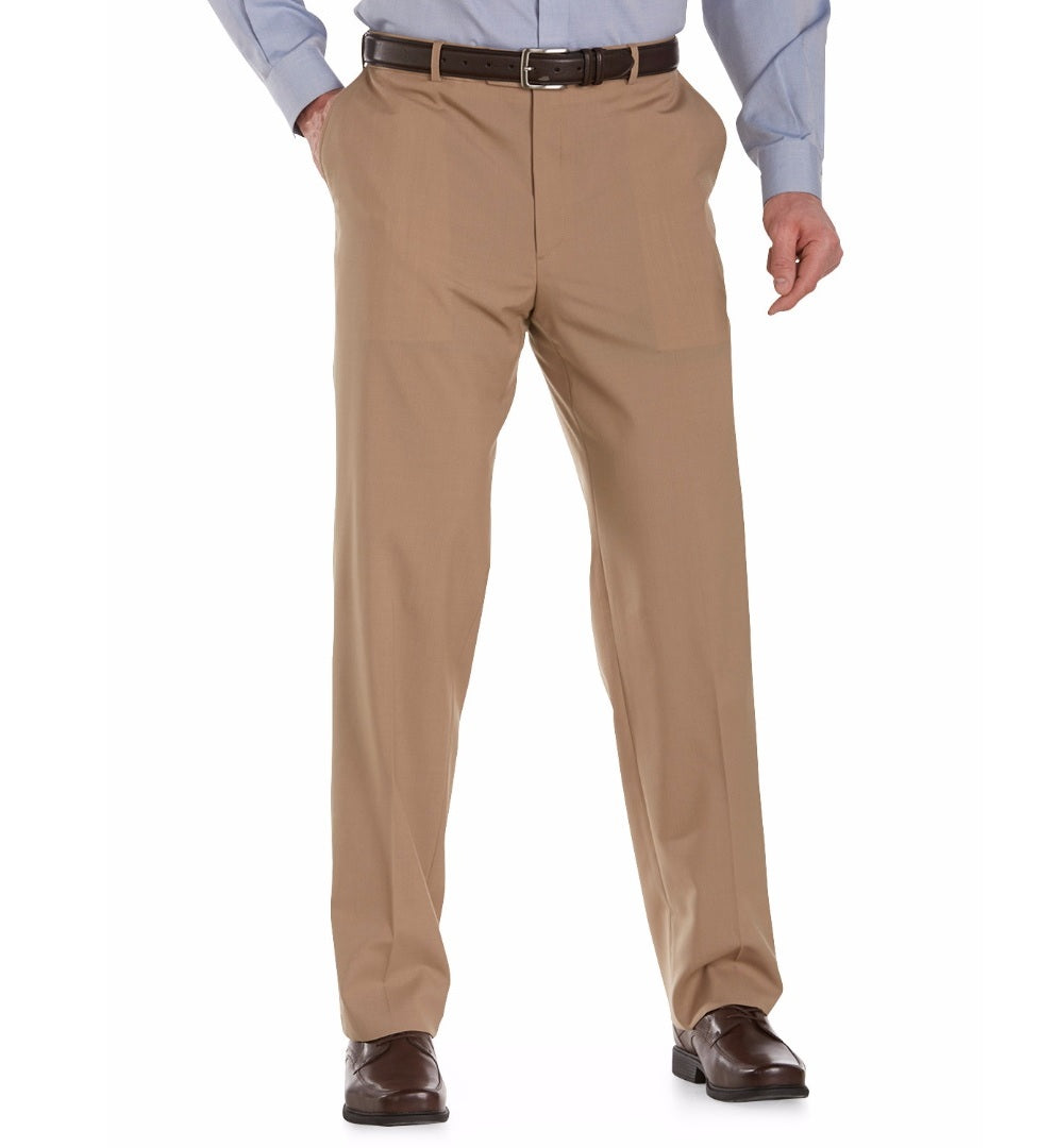 Austin Reed Wool Blend Self Sizer Flat Front Dress Pant