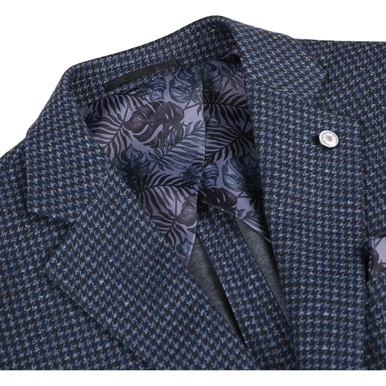 Pellagio Gray Check Half Canvas Slim Fit Sport Coat
