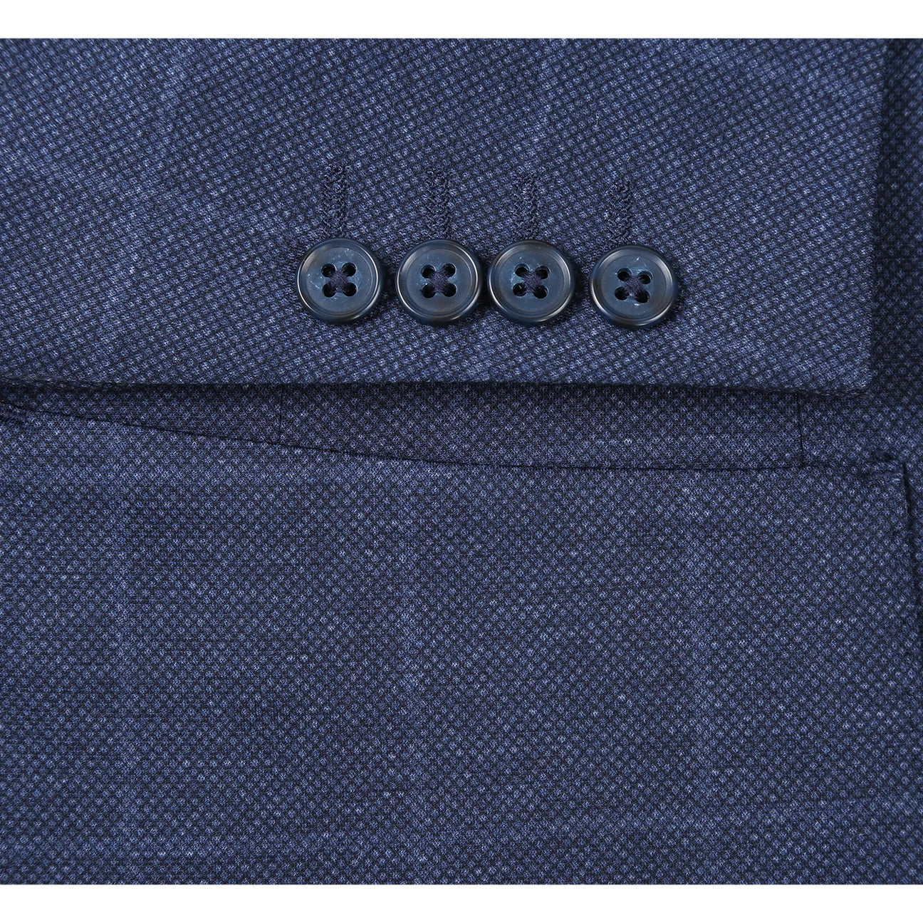 Pellagio Dark Blue Windowpane Half Canvas Slim Fit Sport Coat