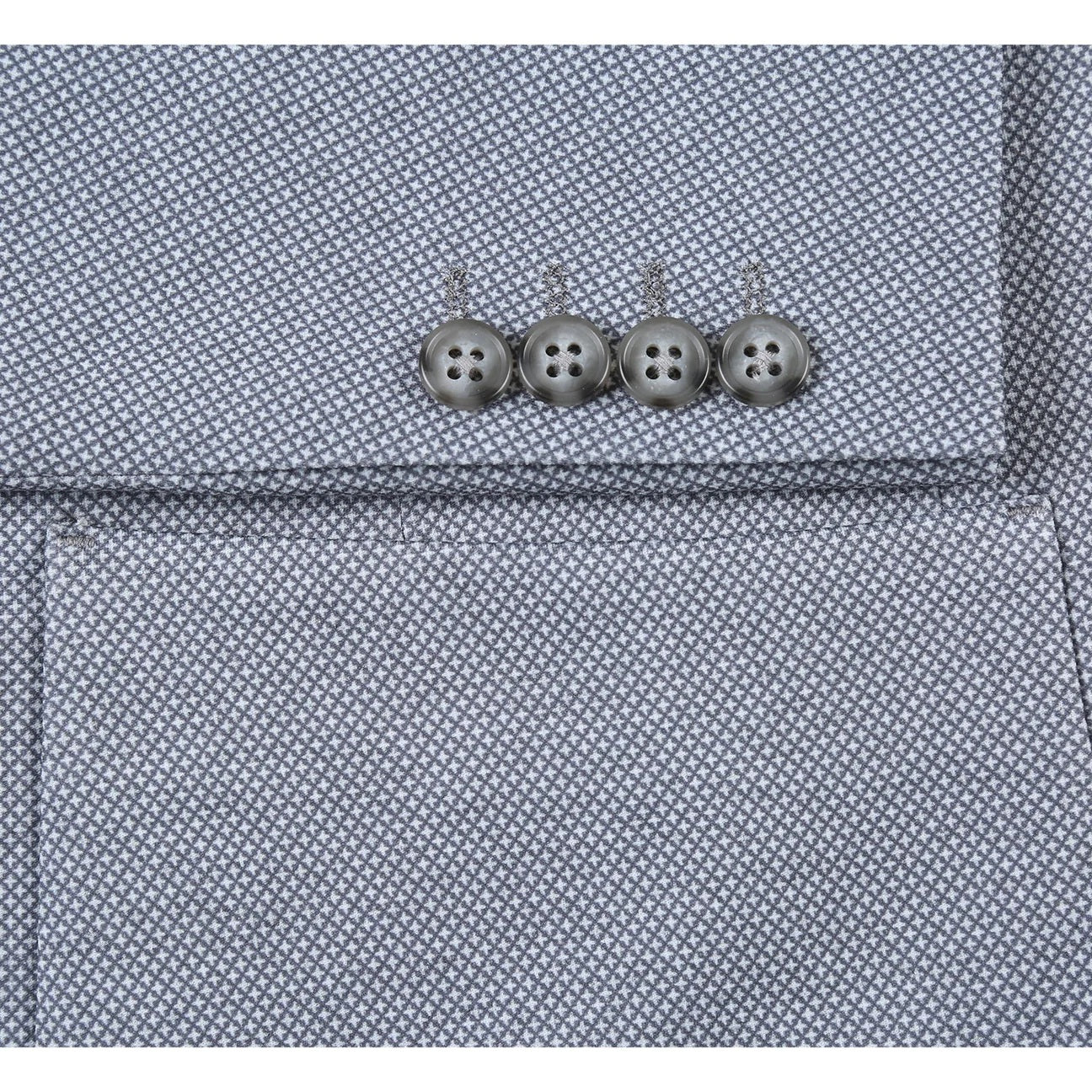 Pellagio Gray Birdseye Half Canvas Slim Fit Sport Coat