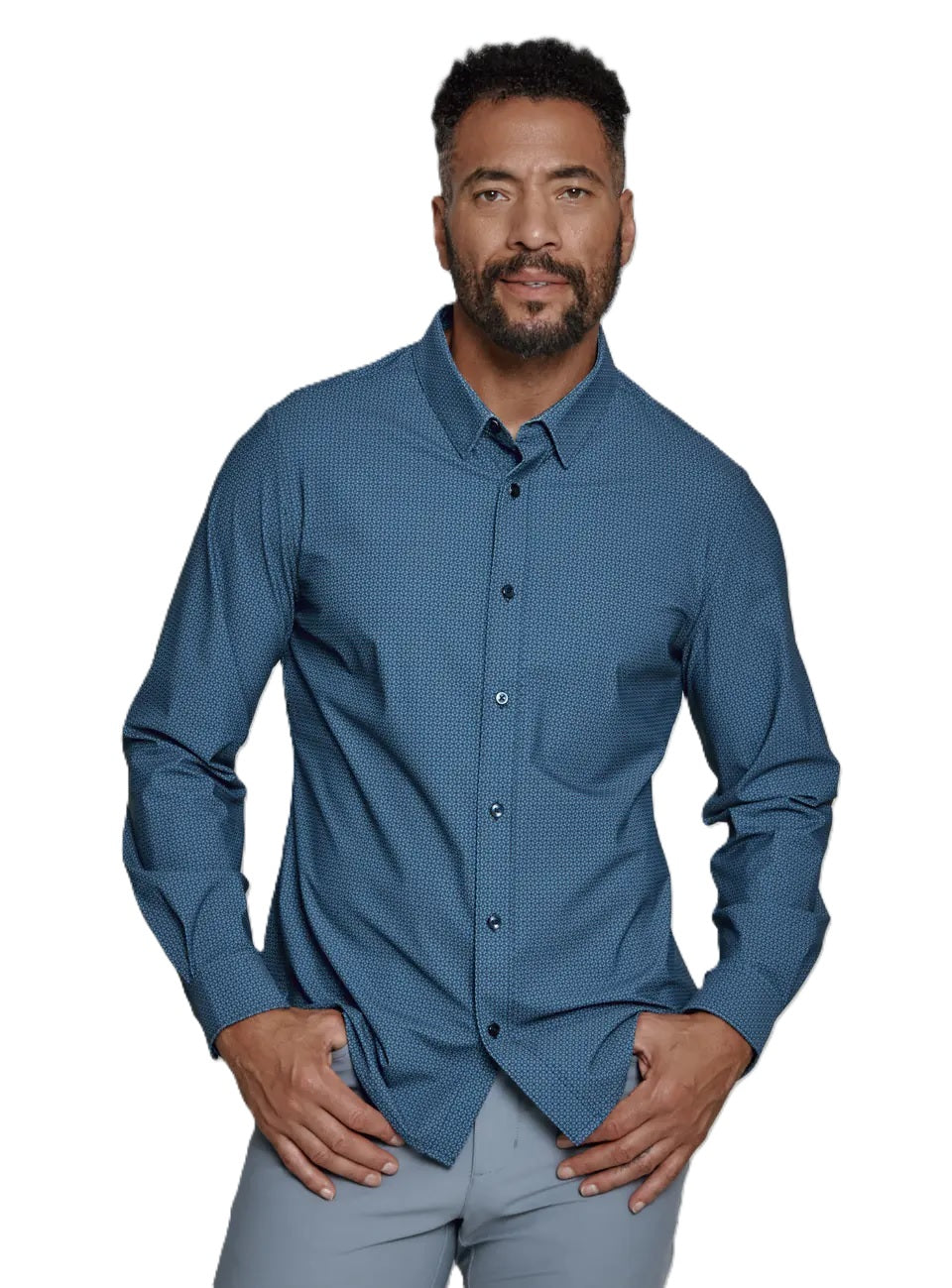 7 Diamonds Affleck 4-Way Stretch Long Sleeve Shirt