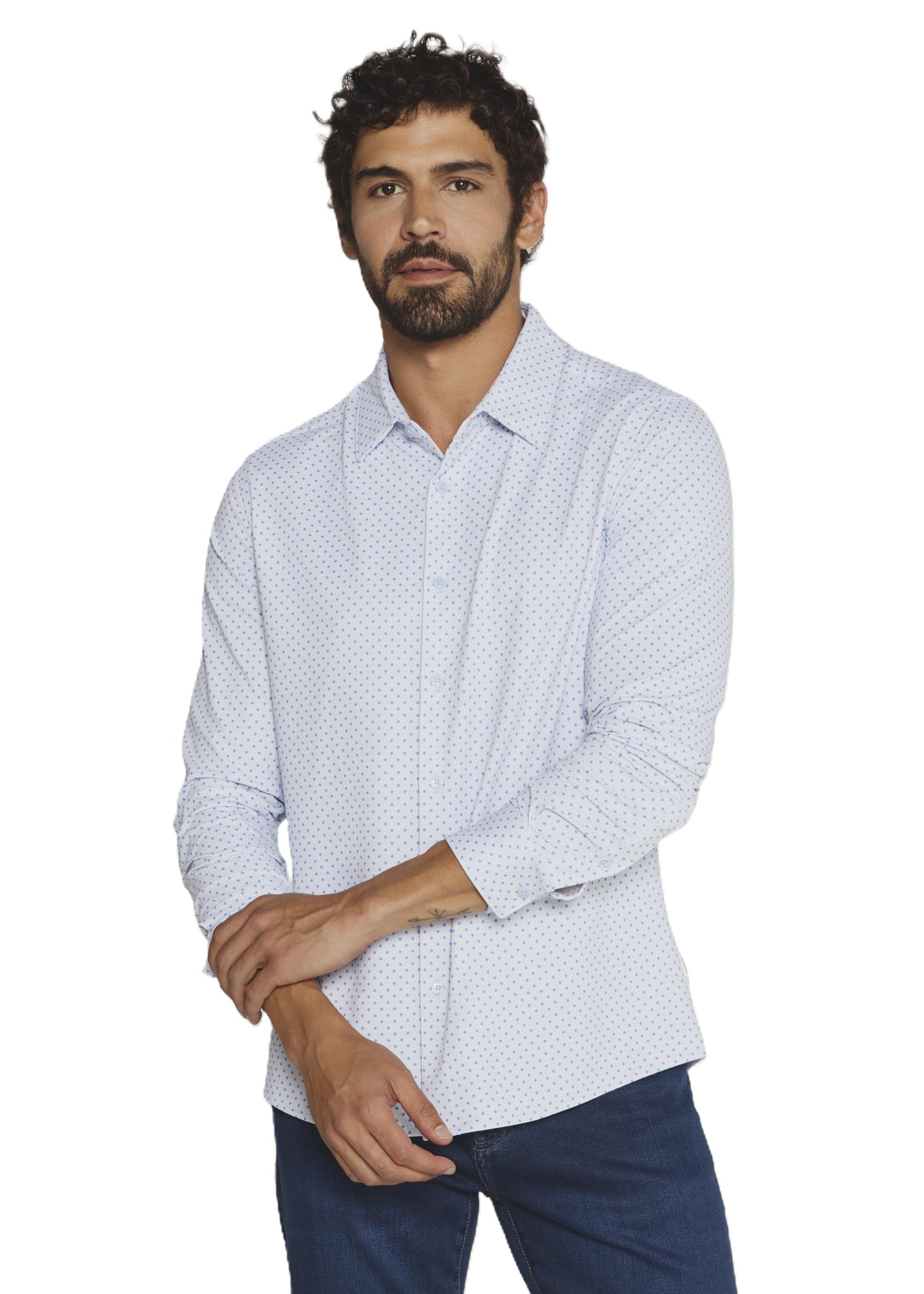 7 Diamonds Roux 4-Way Stretch Long Sleeve Shirt