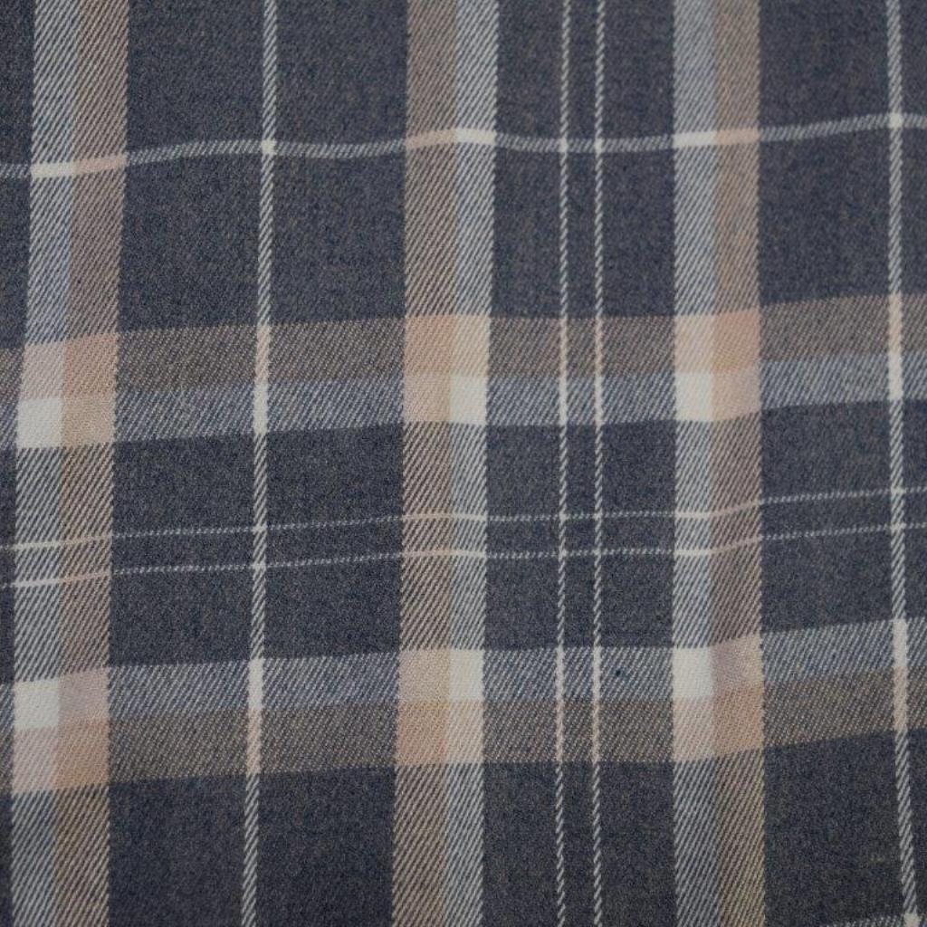 Trend by Fusion Long Sleeve Grey Plaid Stretch Sport Shirt