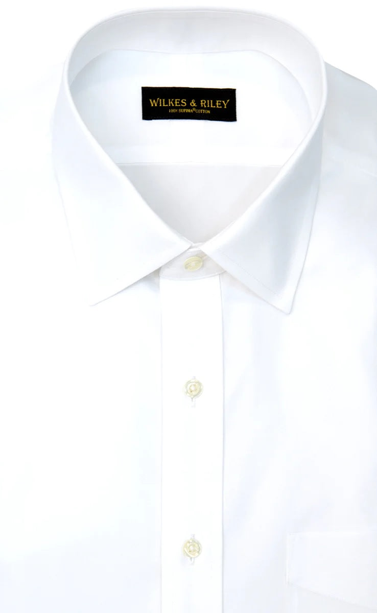 Wilkes & Riley Solid Color Spread Collar Non-Iron Dress Shirt