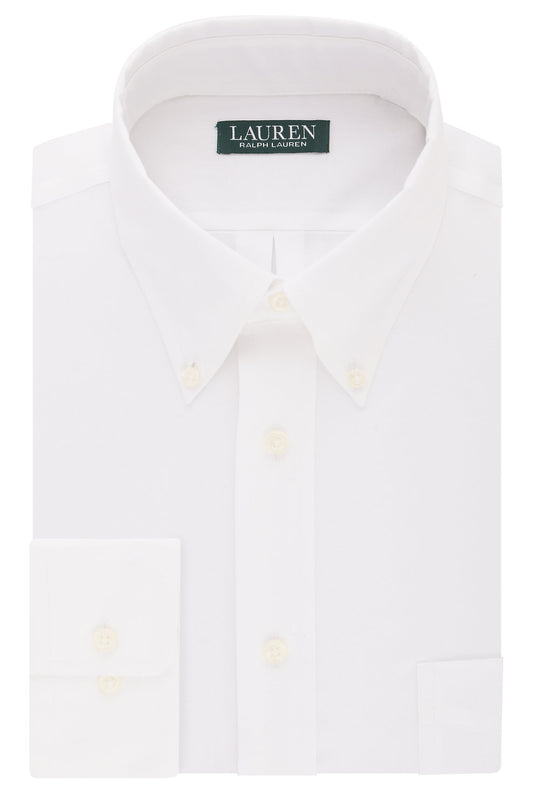 Ralph Lauren Regular Fit Wrinkle Resistant Solid Color Stretch Dress Shirt