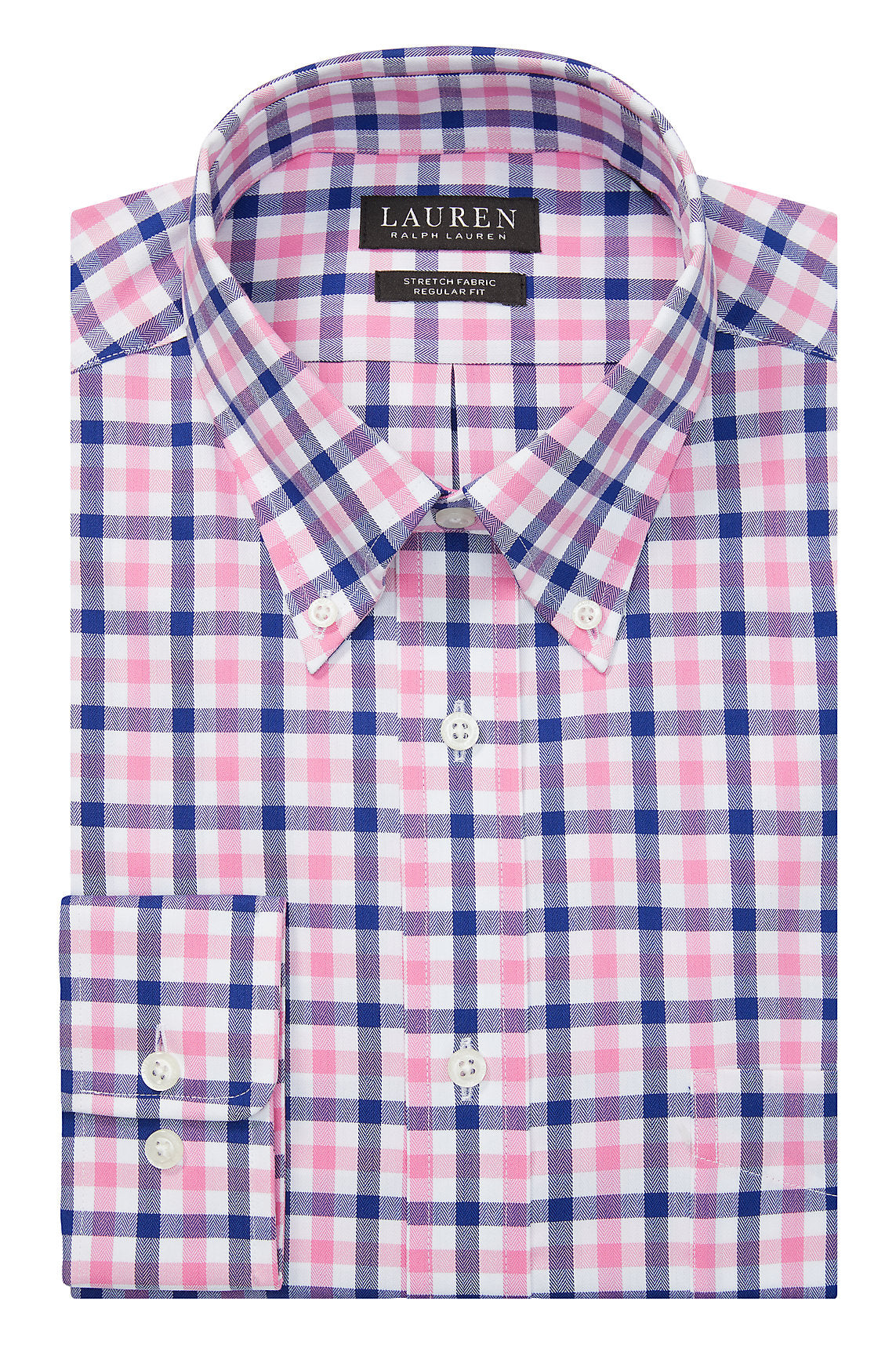 Ralph Lauren Regular Fit Wrinkle Resistant Multi Check Stretch Dress Shirt