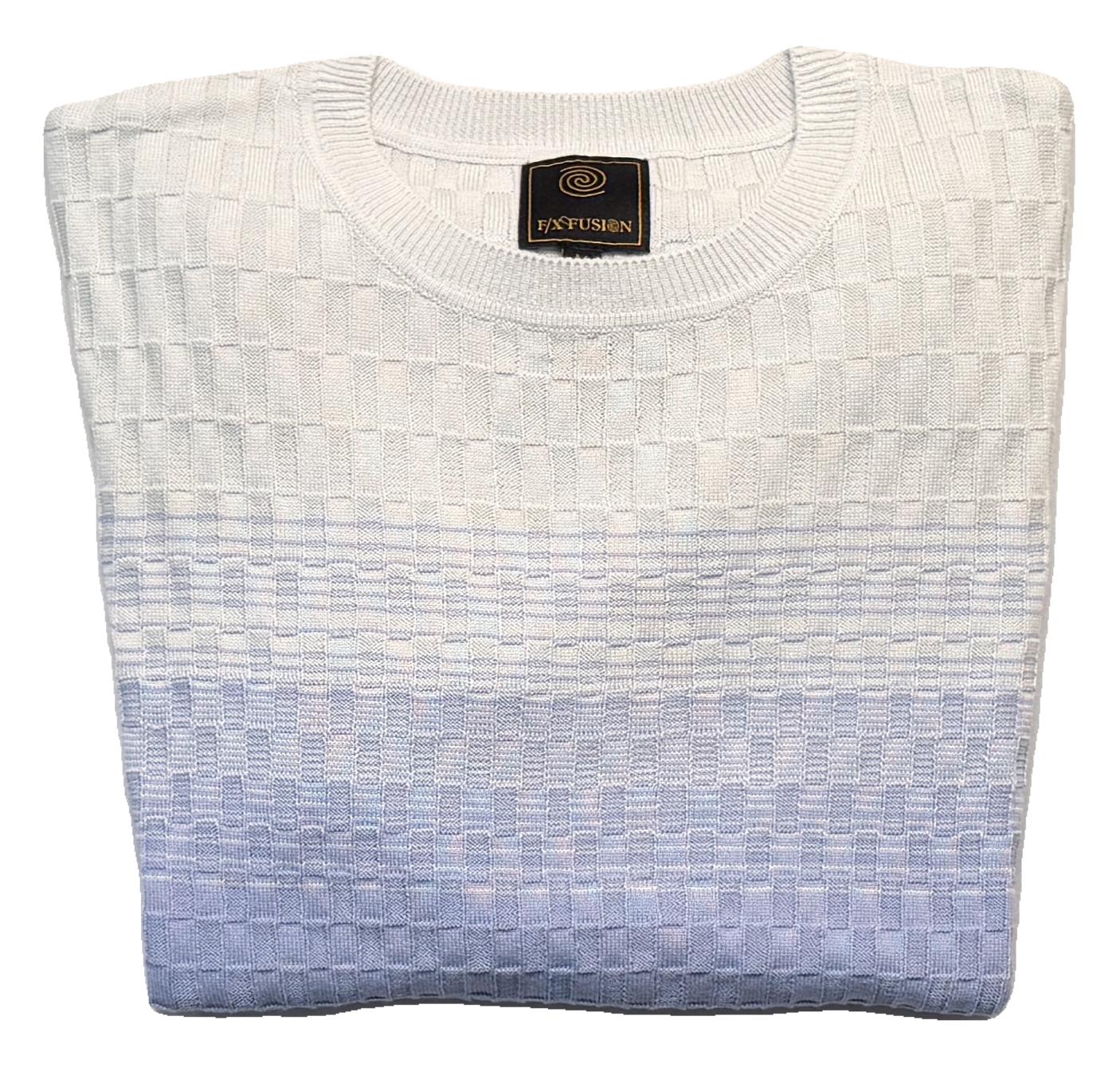 FX Fusion Short Sleeve All Over Ombre Crew Neck Sweater