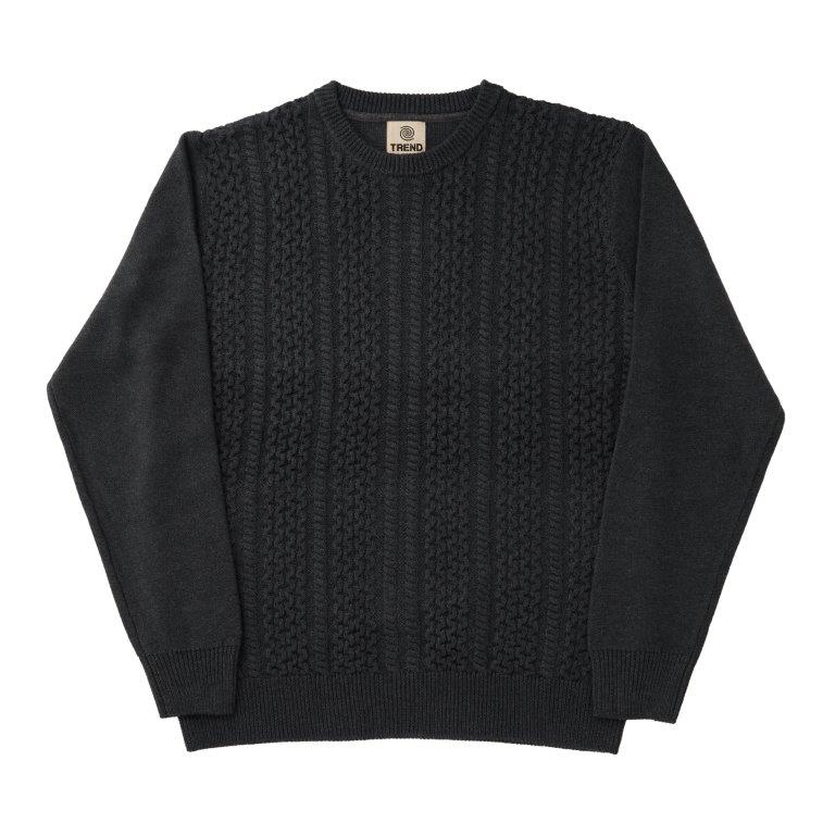 Trend by Fusion Cable Knit Crew Neck Sweater