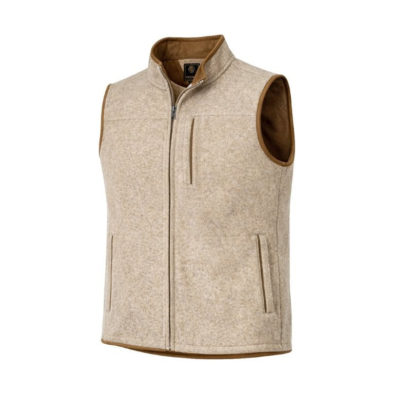 FX Fusion Full Zip Melton Melange Vest with Suedette Trim
