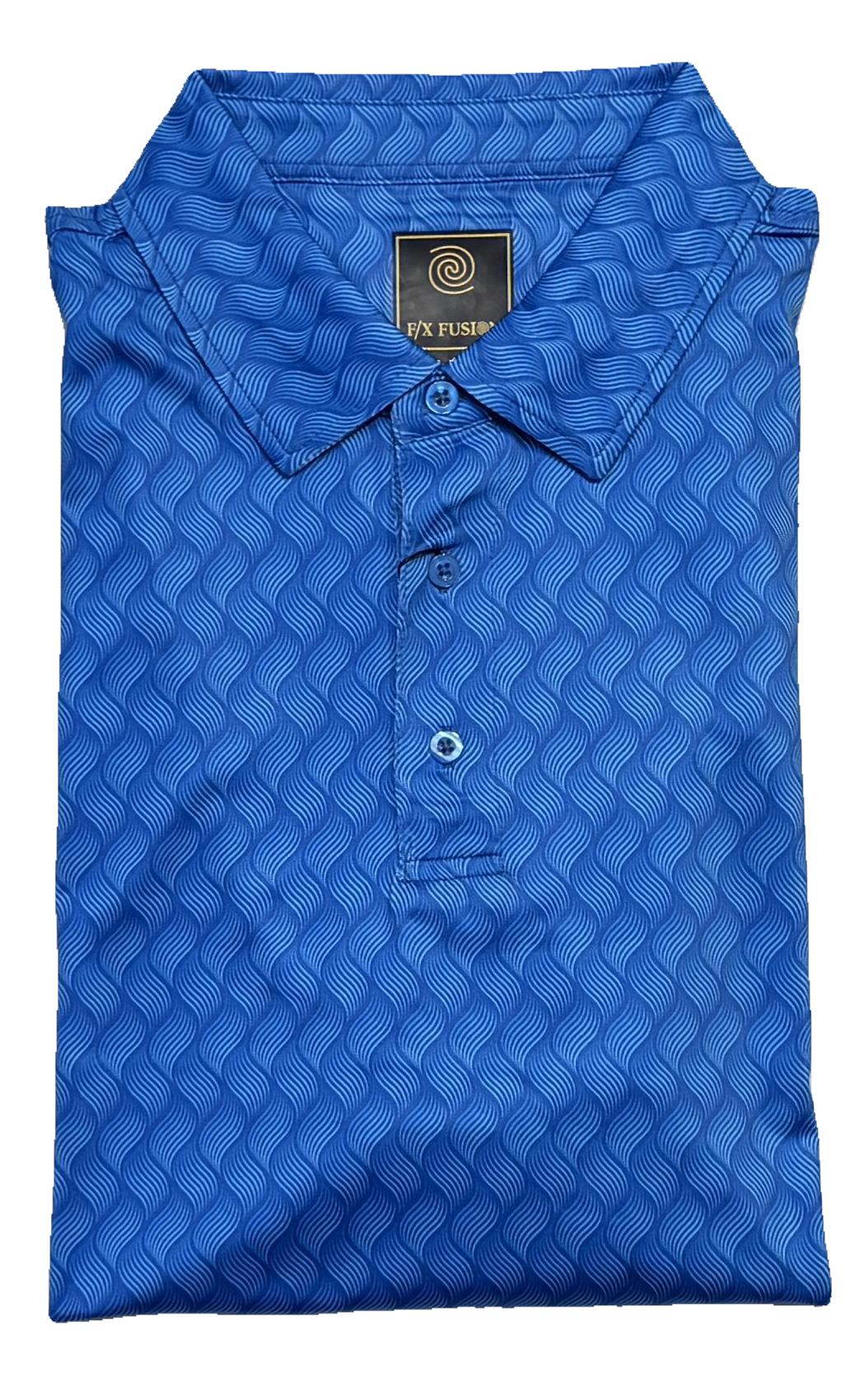FX Fusion 'Brush Stroke' Printed Short Sleeve Golf Polo Shirt