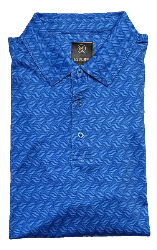 FX Fusion 'Brush Stroke' Printed Short Sleeve Golf Polo Shirt
