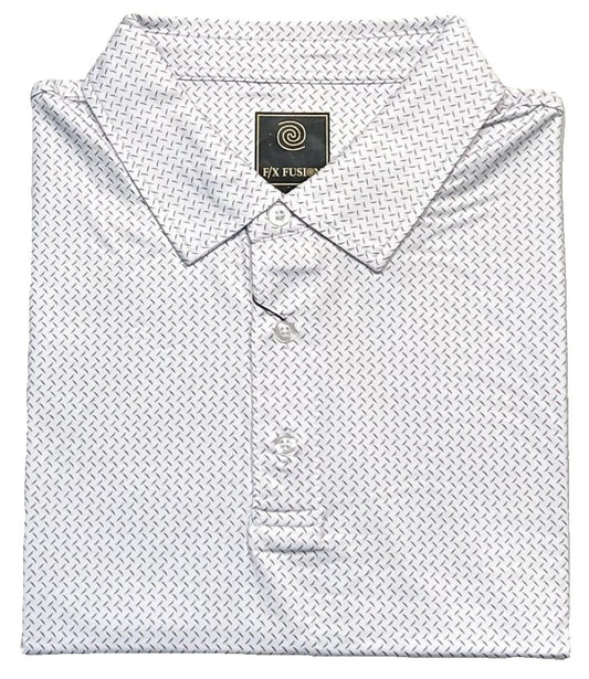 FX Fusion 'Dash' Printed Short Sleeve Golf Polo Shirt
