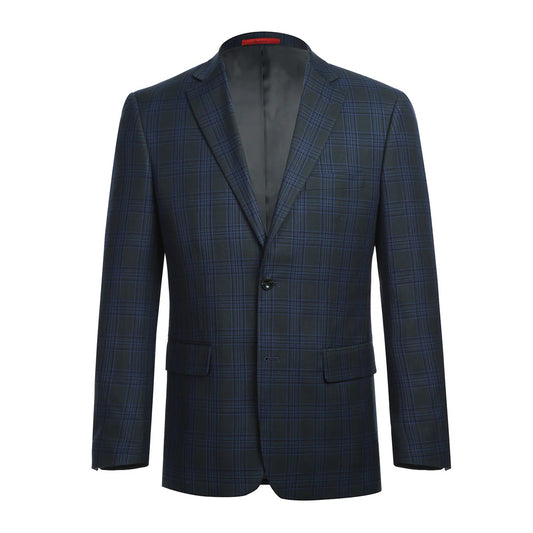 Renoir Green Plaid Slim Fit Sport Coat