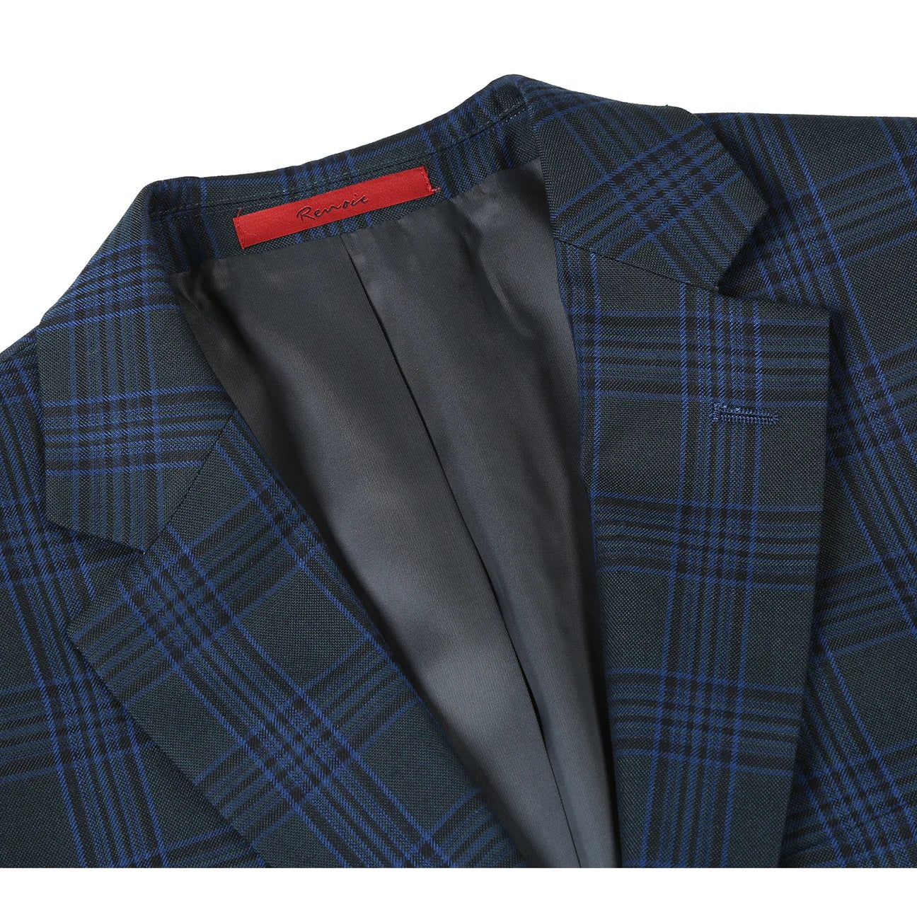 Renoir Green Plaid Slim Fit Sport Coat