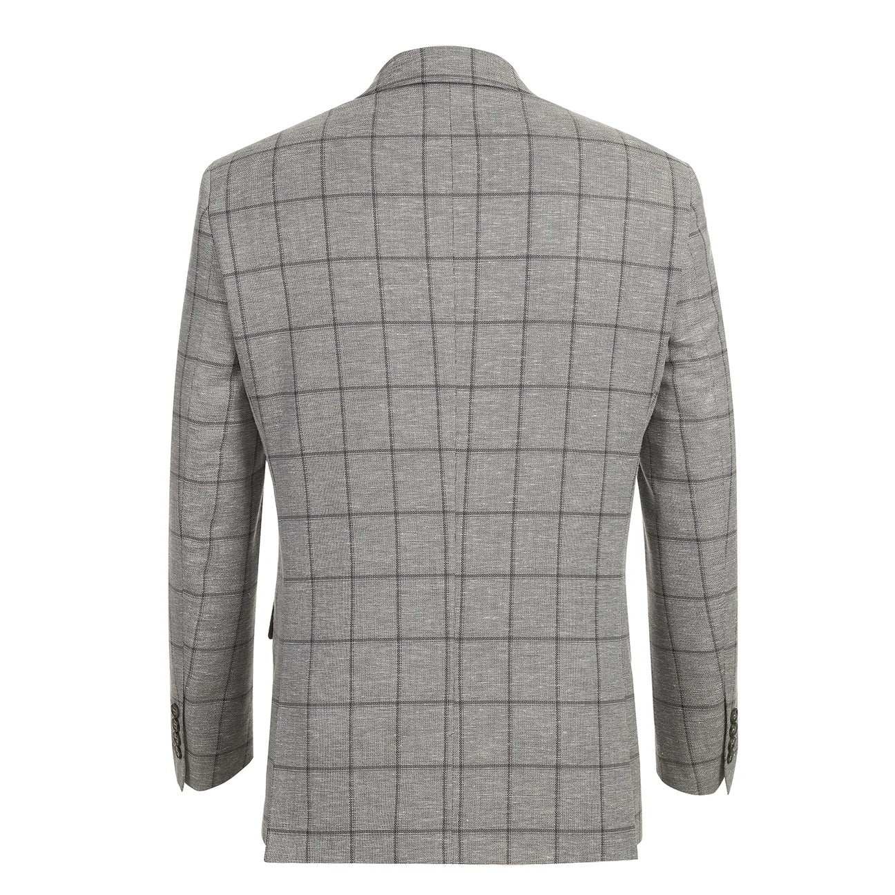 Renoir Gray Windowpane Slim Fit Sport Coat