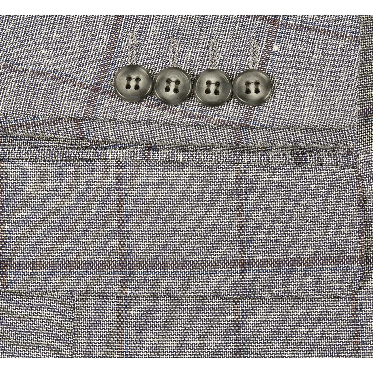Renoir Gray Windowpane Slim Fit Sport Coat