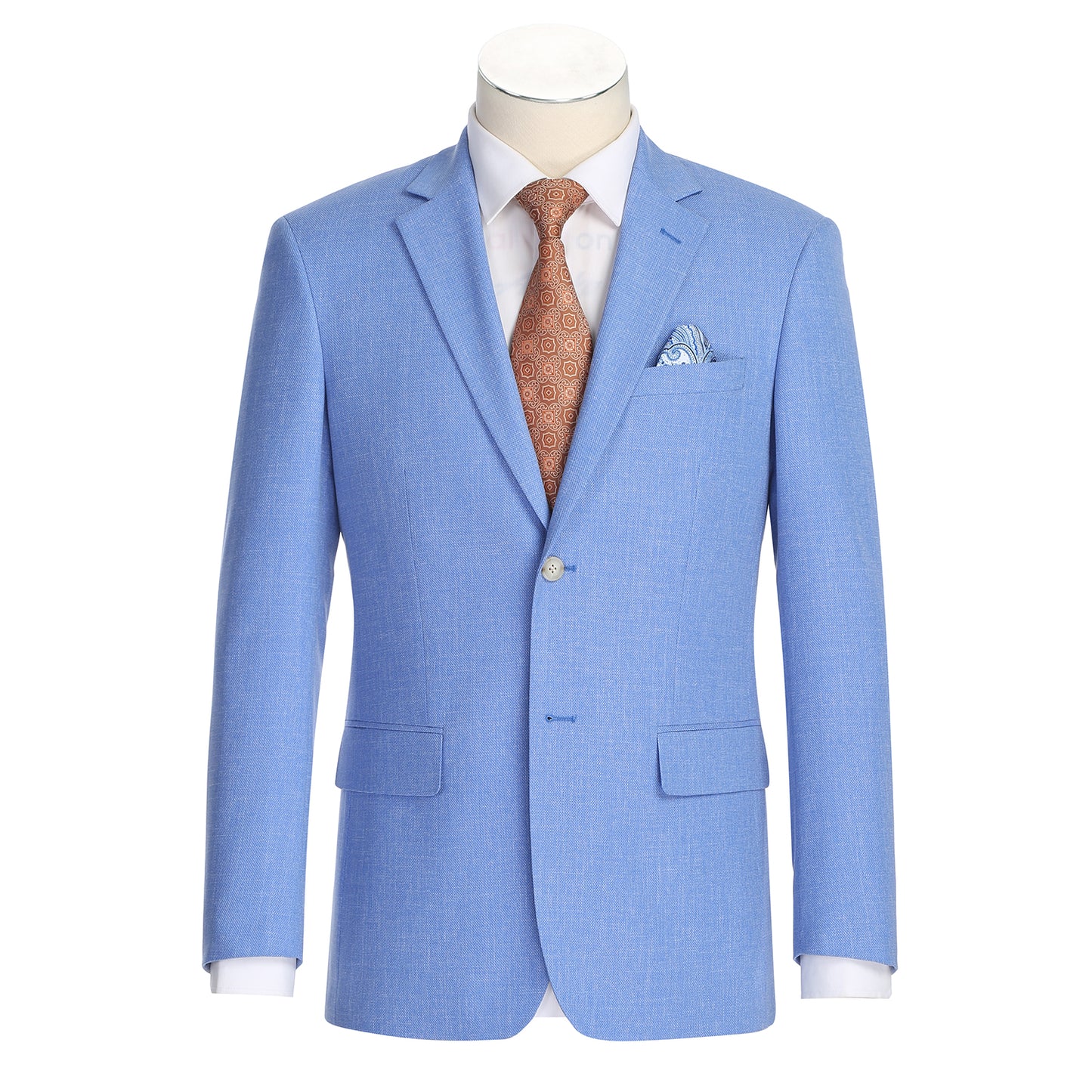 Renoir Light Blue Slim Fit Sport Coat