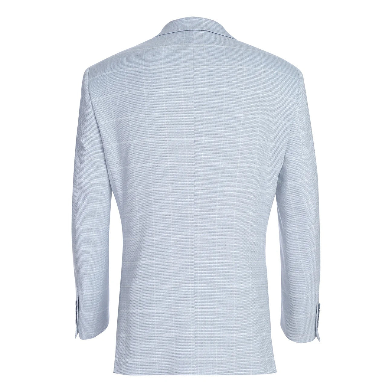 Renoir Light Blue Windowpane Classic Fit Sport Coat