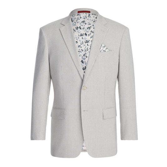 Renoir Light Beige Check Classic Fit Sport Coat