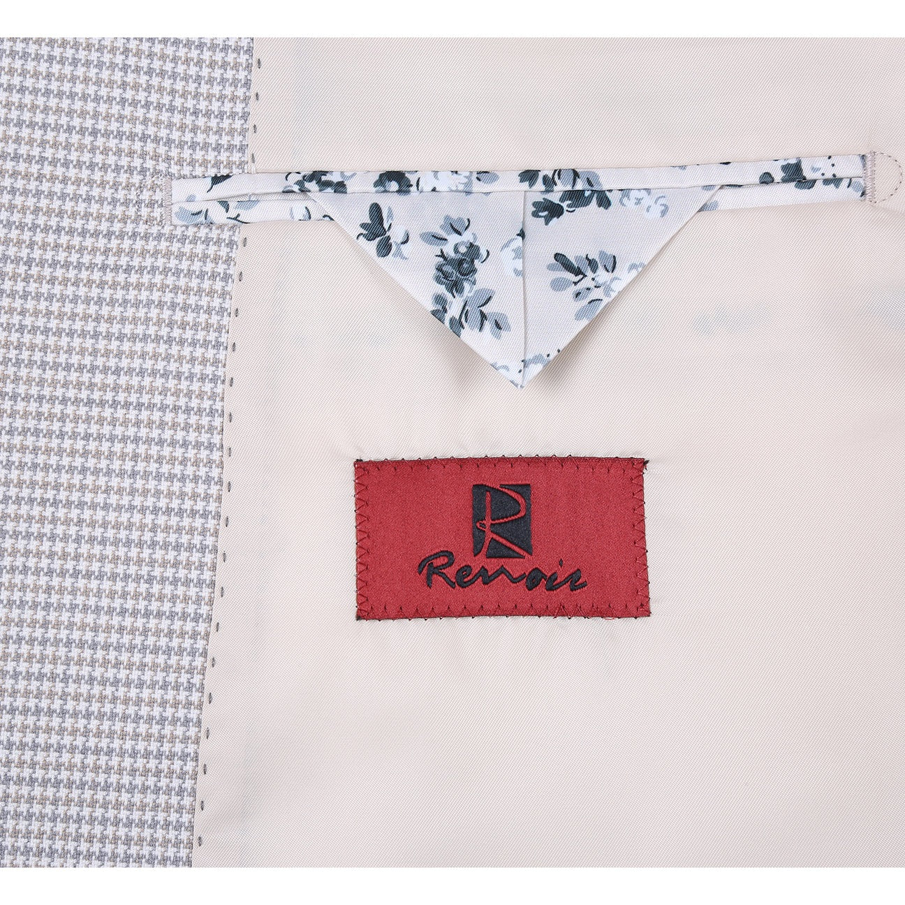 Renoir Light Beige Check Classic Fit Sport Coat