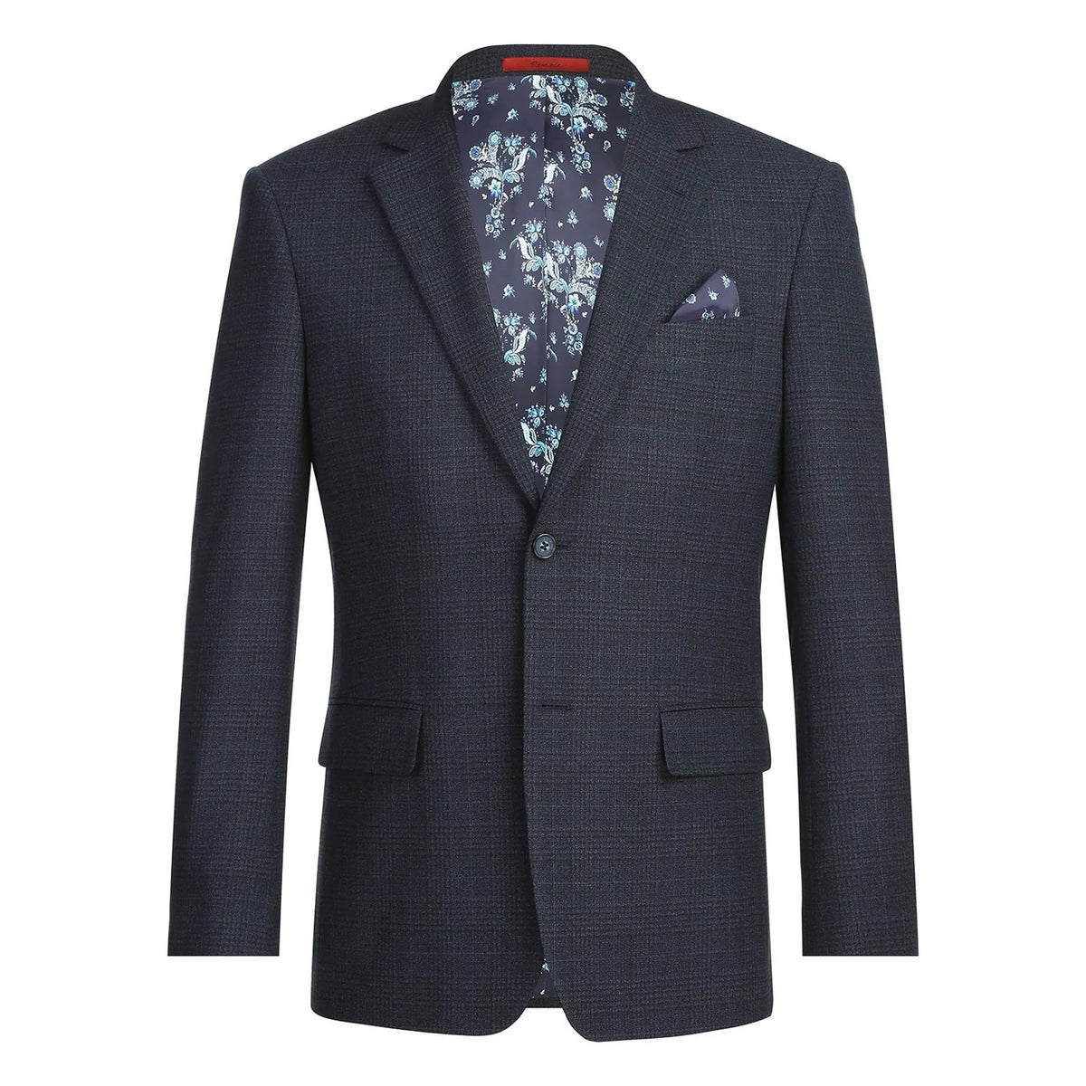 Renoir Navy Plaid Slim Fit Sport Coat