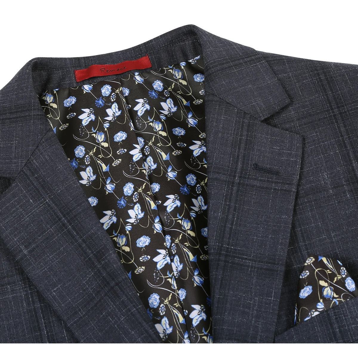 Renoir Pearl Grey Windowpane Slim Fit Sport Coat
