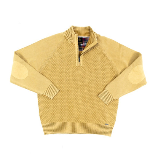 FX Fusion Sandwashed Honeycomb Stitch 1/4 Zip Sweater