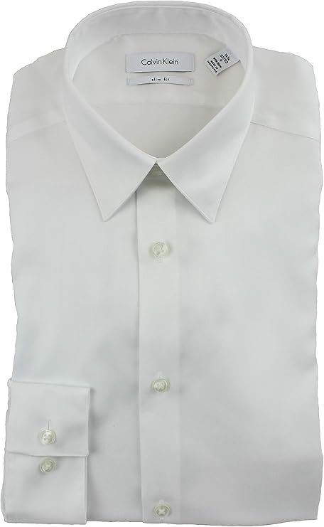 Calvin Klein Slim Fit Non-Iron Solid Color Dress Shirt