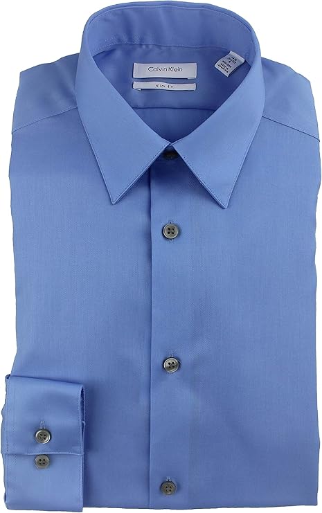 Calvin Klein Slim Fit Non-Iron Solid Color Dress Shirt