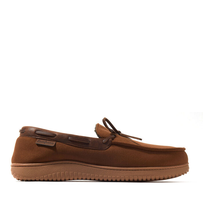 Dearfoams Pierce Microsuede Moccasin With Tie