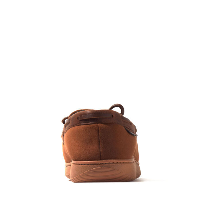Dearfoams Pierce Microsuede Moccasin With Tie
