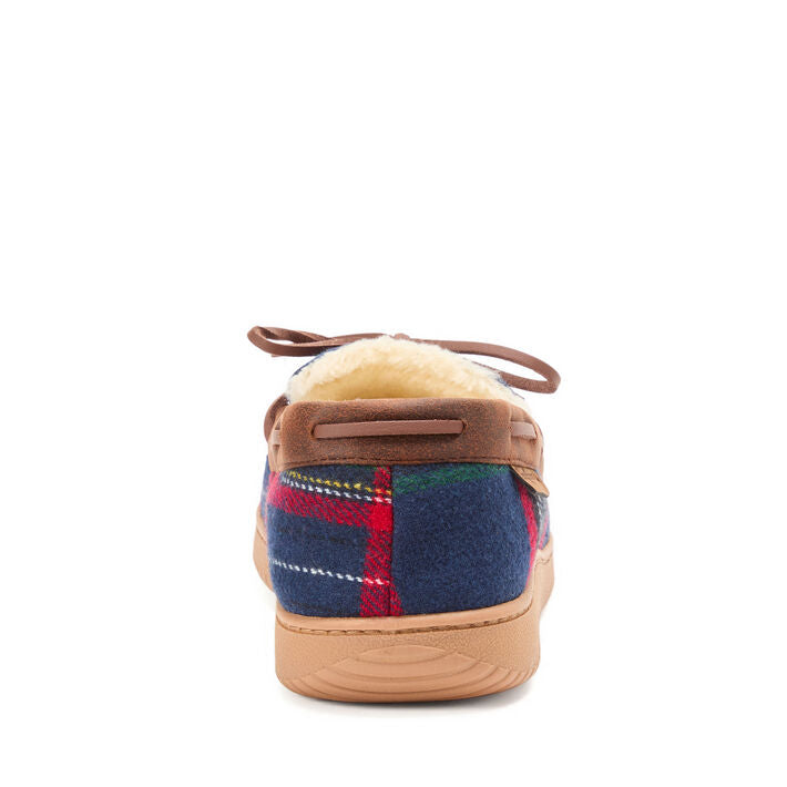 Dearfoams Pierce Microsuede Moccasin With Tie