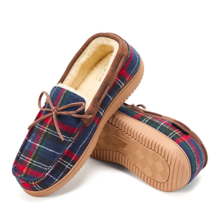 Dearfoams Pierce Microsuede Moccasin With Tie
