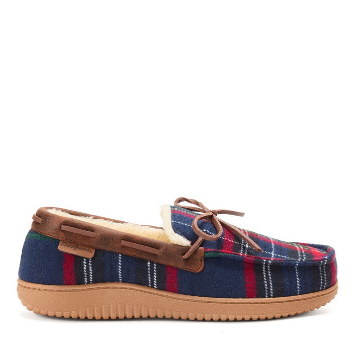Dearfoams Pierce Microsuede Moccasin With Tie