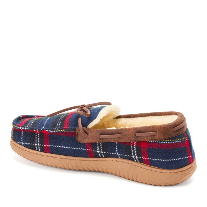 Dearfoams Pierce Microsuede Moccasin With Tie