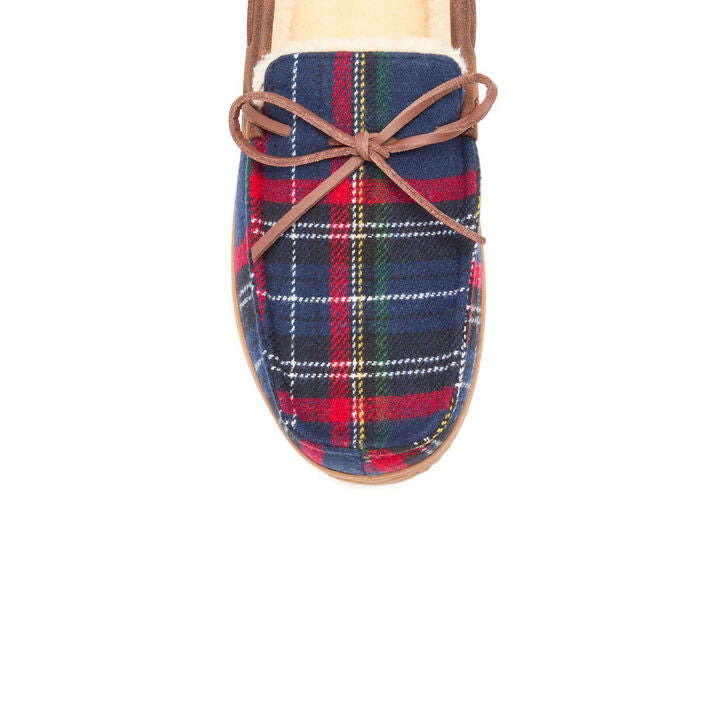 Dearfoams Pierce Microsuede Moccasin With Tie