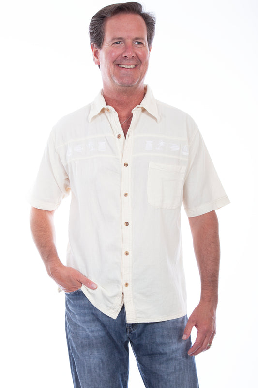 Farthest Point Casuals Icon Embroidery Shirt