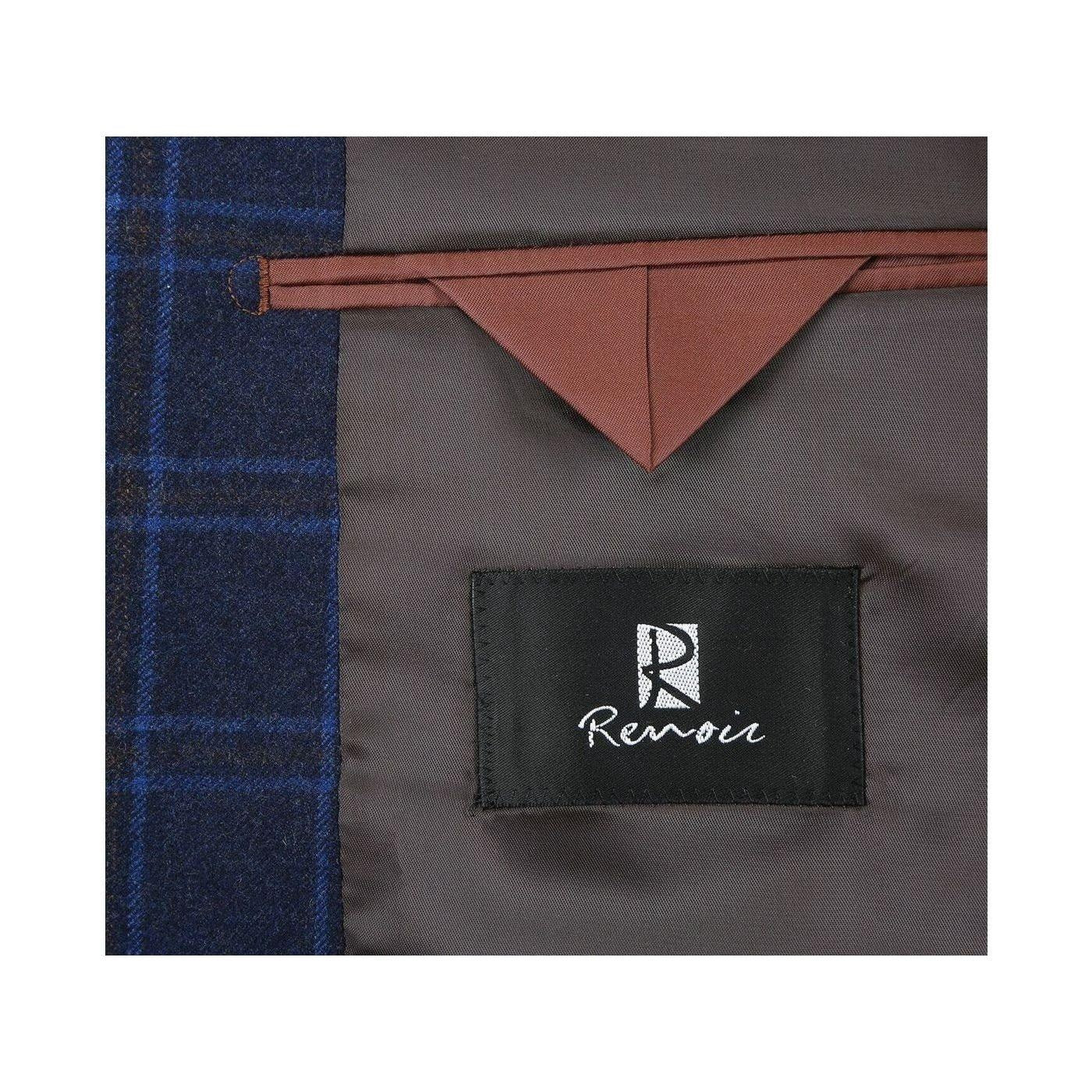 Renoir Navy Windowpane Classic Fit Sport Coat