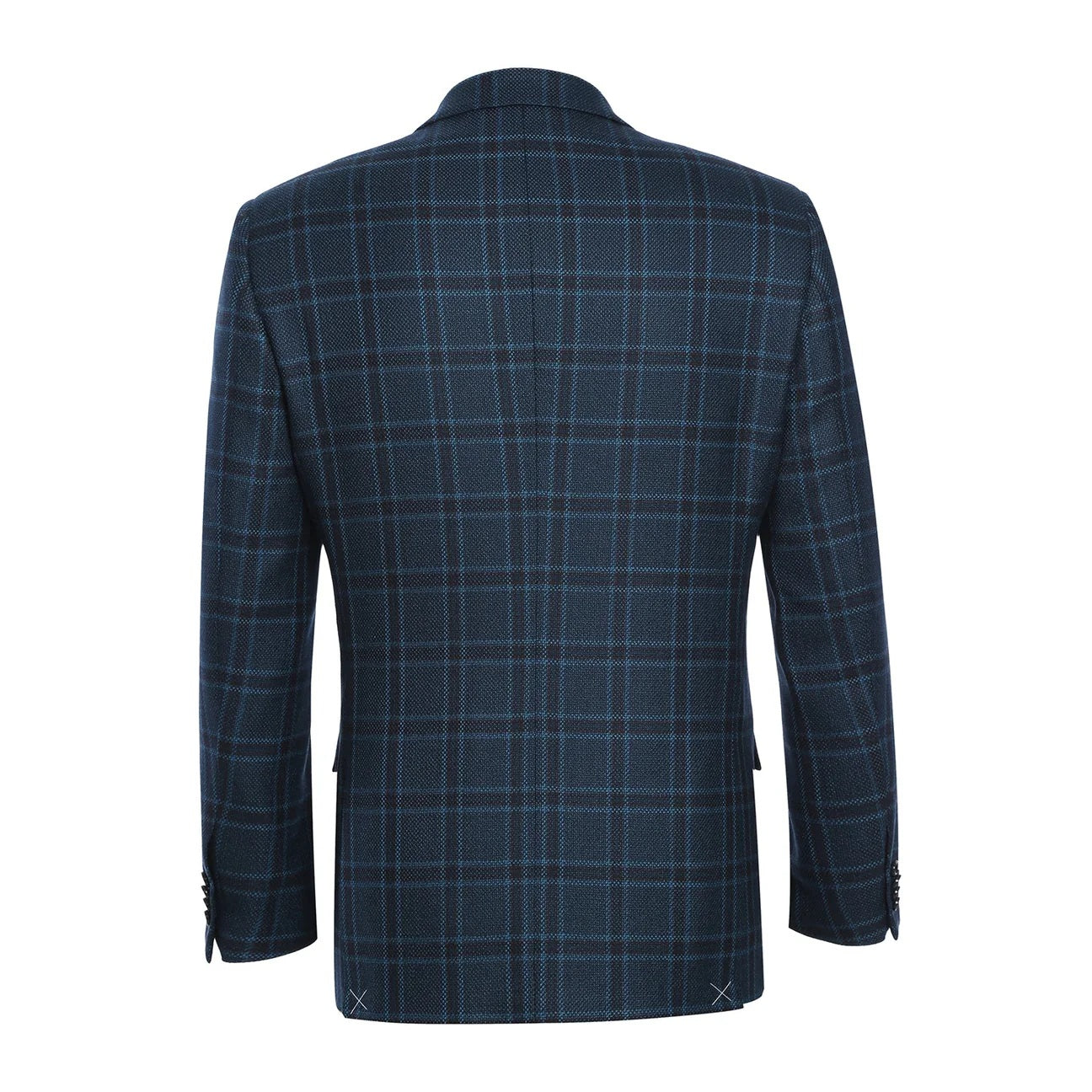 Renoir Teal Check Slim Fit Sport Coat
