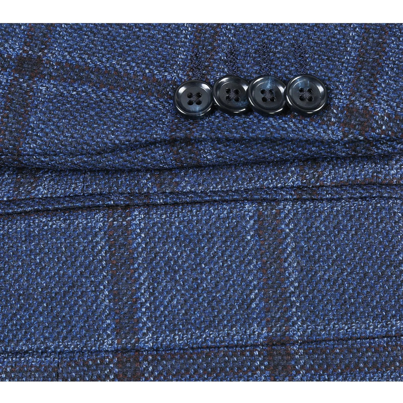 Renoir Blue Check Classic Fit Sport Coat