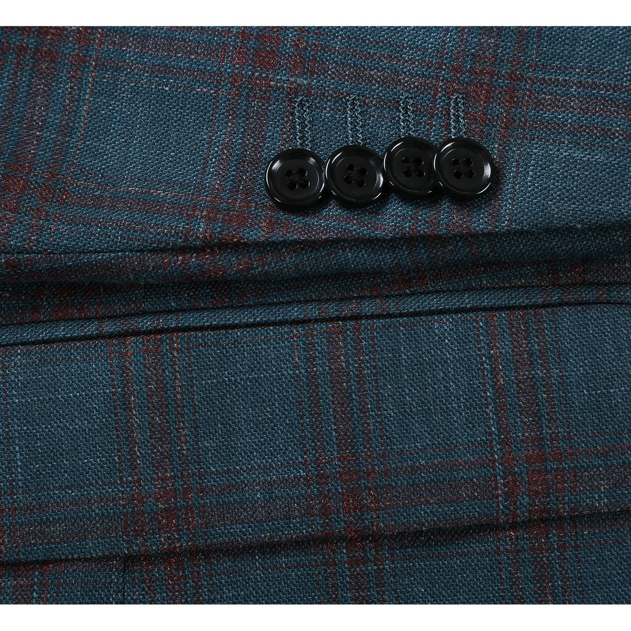 Renoir Teal Check Classic Fit Sport Coat