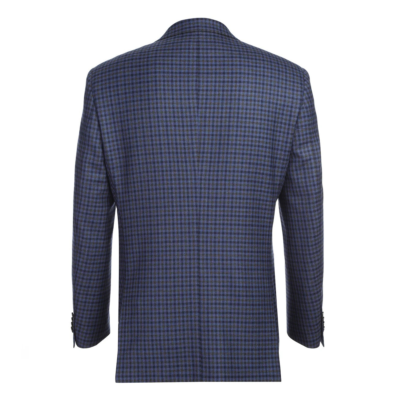 Renoir Blue Check Classic Fit Sport Coat