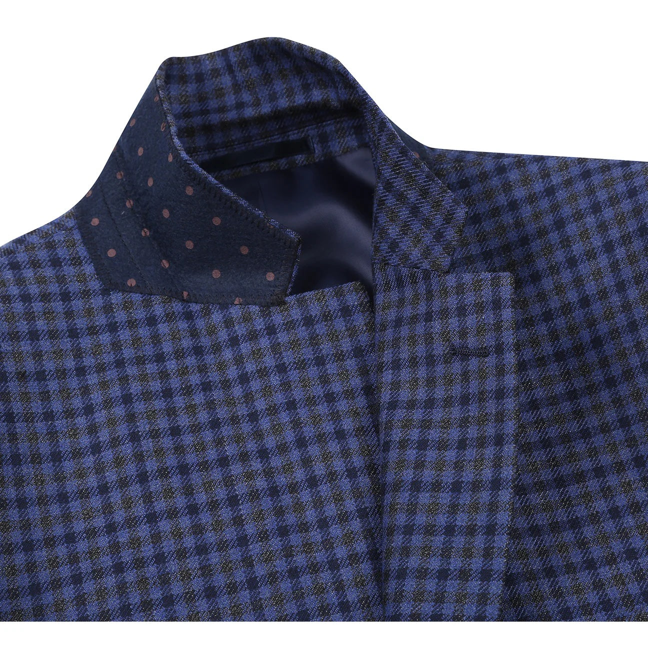 Renoir Blue Check Classic Fit Sport Coat