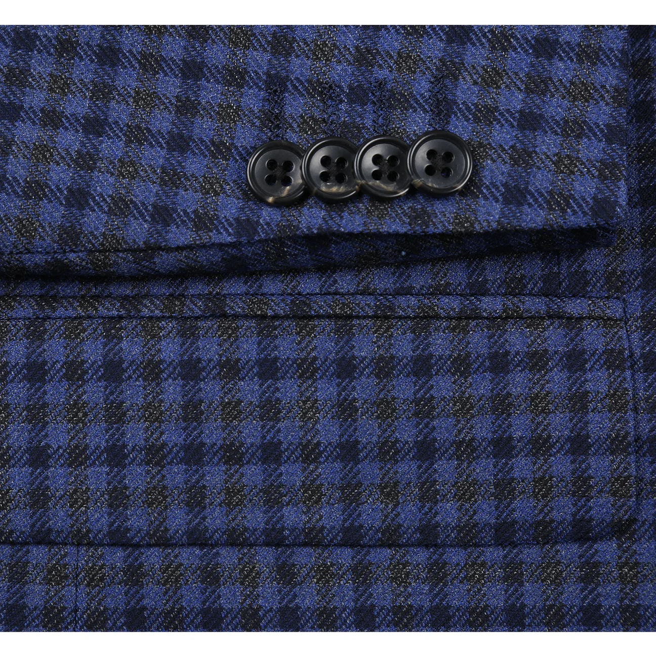 Renoir Blue Check Classic Fit Sport Coat