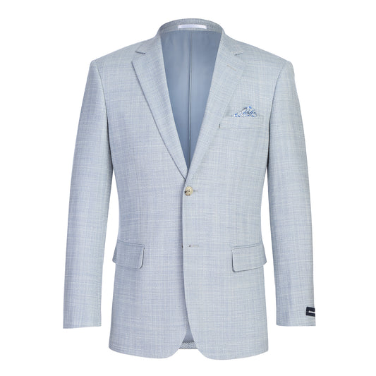 Renoir Sky Blue Herringbone Slim Fit Sport Coat