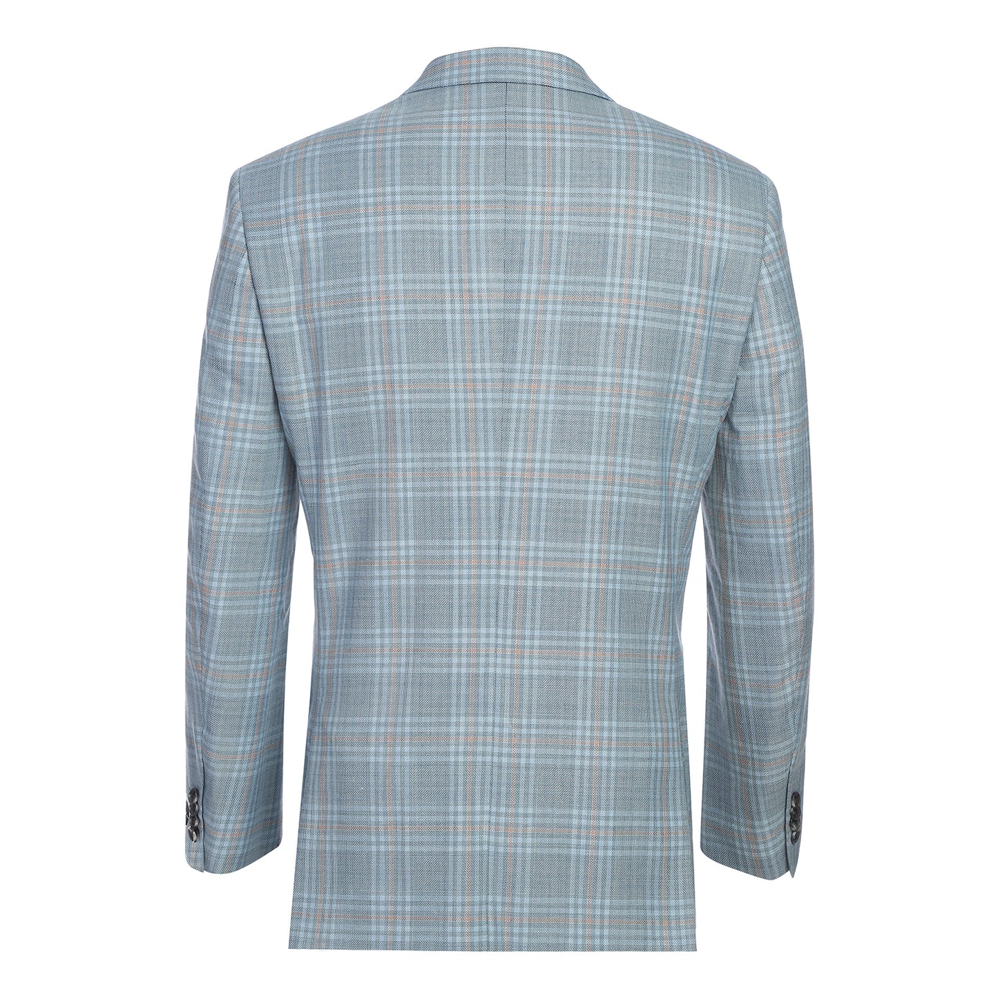Renoir Acid Blue Plaid Classic Fit Sport Coat