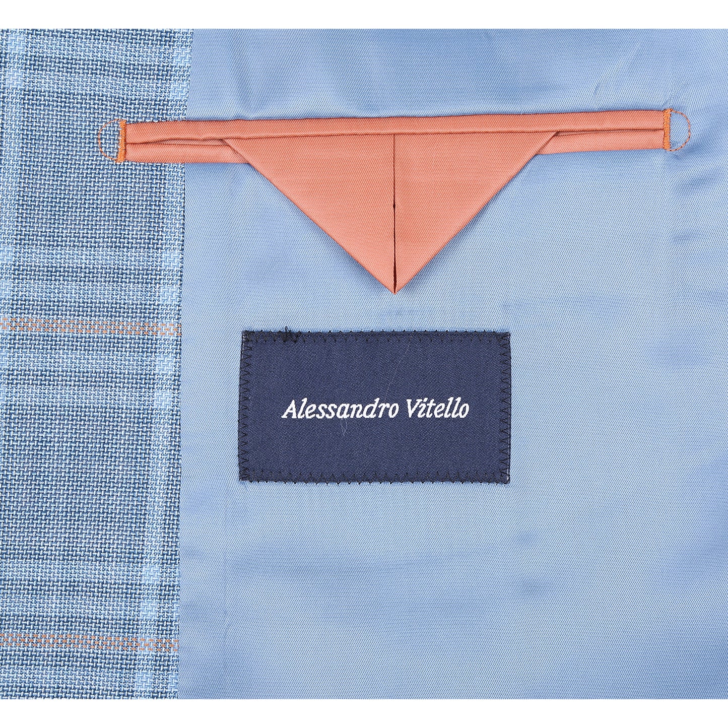 Renoir Acid Blue Plaid Classic Fit Sport Coat